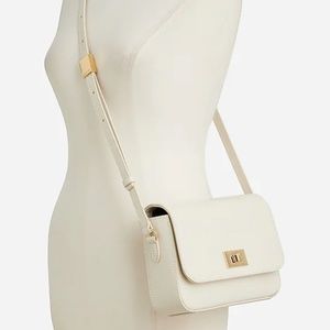 J.Crew Edie Italian Leather Bag - Natural Ivory White
